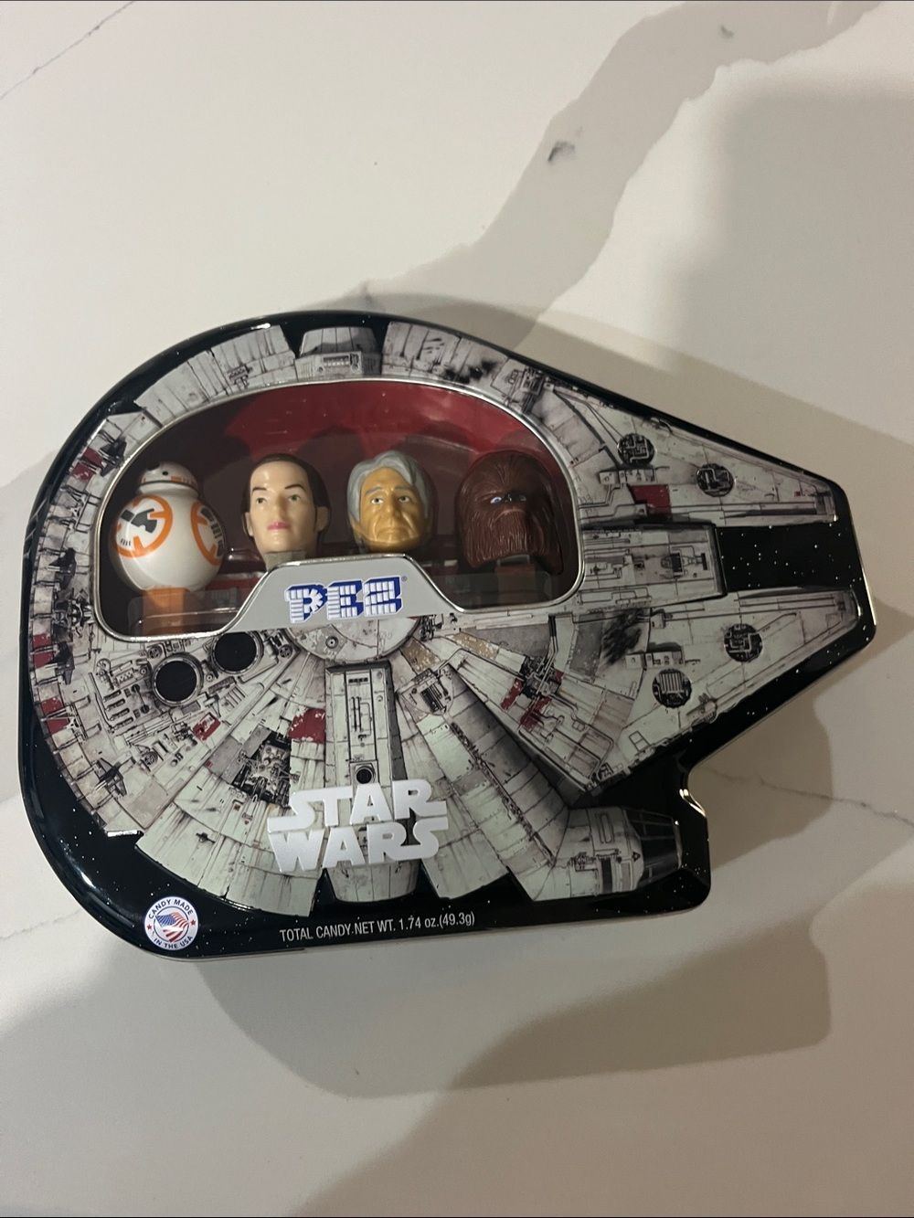 Star Wars Millennium Falcon PEZ Tin Set - White, Black, Red